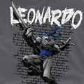 Charcoal - Side - Teenage Mutant Ninja Turtles Mens Leonardo T-Shirt