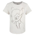 Vintage White-Grey - Front - Bambi Womens-Ladies Sketch T-Shirt