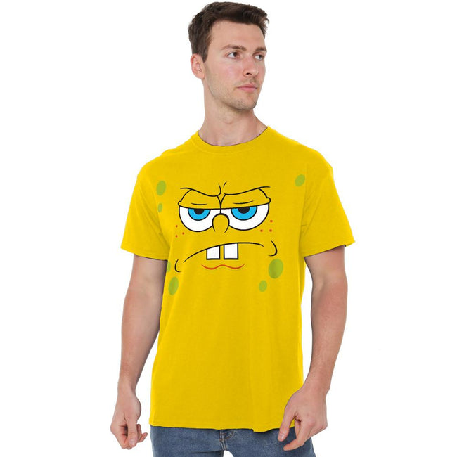 Yellow - Lifestyle - SpongeBob SquarePants Mens Angry Face T-Shirt
