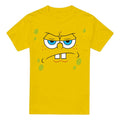 Yellow - Front - SpongeBob SquarePants Mens Angry Face T-Shirt