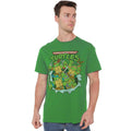 Kelly Green - Side - Teenage Mutant Ninja Turtles Mens Retro Group T-Shirt