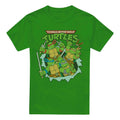 Kelly Green - Front - Teenage Mutant Ninja Turtles Mens Retro Group T-Shirt