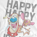White - Side - Ren & Stimpy Mens Happy Happy Joy Joy T-Shirt