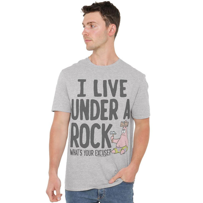 Sport Heather - Lifestyle - SpongeBob SquarePants Mens Under A Rock T-Shirt