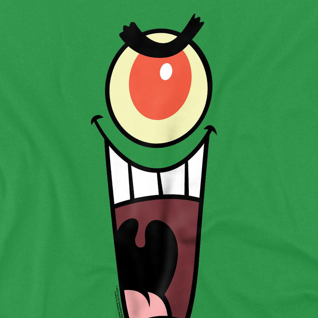 Kelly Green - Pack Shot - SpongeBob SquarePants Mens Plankton Face T-Shirt