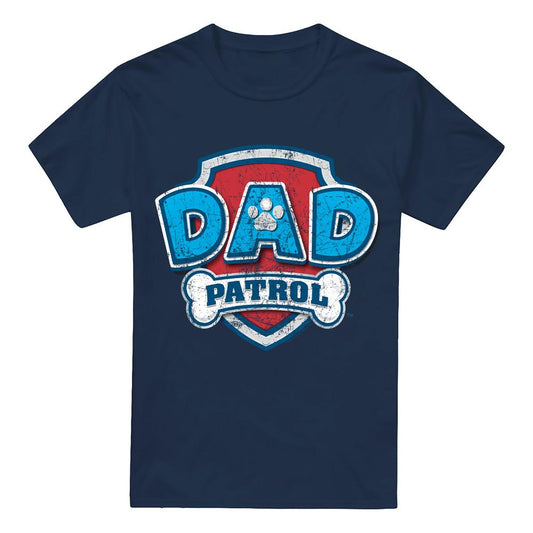 Navy - Front - Paw Patrol Mens Dad Patrol Fathers Day T-Shirt