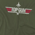 Military Green - Side - Top Gun Mens Logo T-Shirt