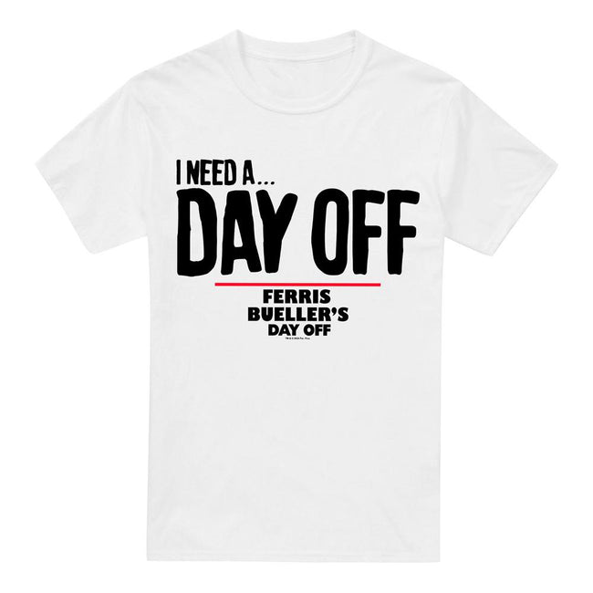 White - Front - Ferris Bueller´s Day Off Mens Ferris Bueller Needs A Day Off T-Shirt