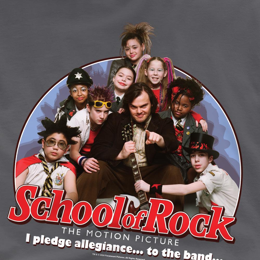 Charcoal - Pack Shot - School of Rock Mens I Pledge Allegiance T-Shirt