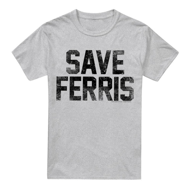 Sport Heather - Front - Ferris Bueller´s Day Off Mens Save Ferris T-Shirt