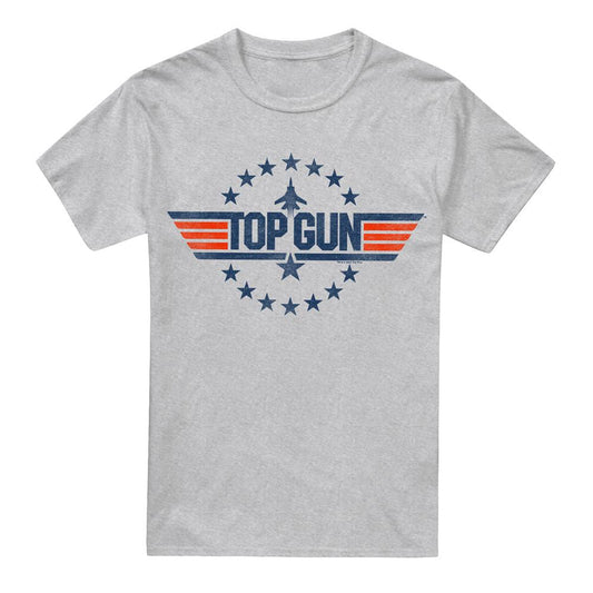 Sport Heather - Front - Top Gun Mens Star Logo T-Shirt