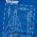 Royal Blue - Side - Top Gun Mens Schematic T-Shirt