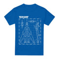 Royal Blue - Front - Top Gun Mens Schematic T-Shirt
