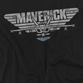 Black - Side - Top Gun: Maverick Mens Plane Logo T-Shirt