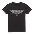 Black - Front - Top Gun: Maverick Mens Plane Logo T-Shirt