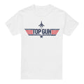 White - Front - Top Gun Mens Logo T-Shirt