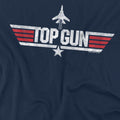 Navy - Side - Top Gun Mens Logo T-Shirt