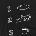 Black - Side - Twin Peaks Mens Coffee Log Fish T-Shirt