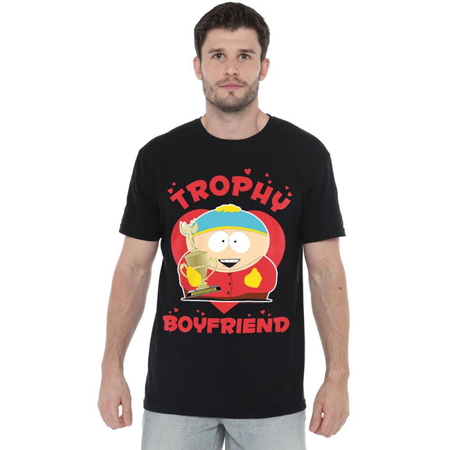 Black - Lifestyle - South Park Mens Trophy Boyfriend Eric Cartman Valentine`s Day T-Shirt