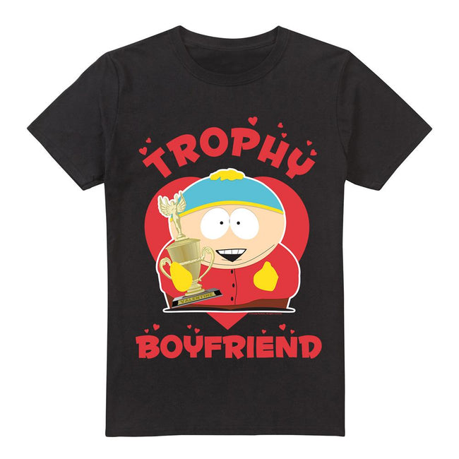 Black - Front - South Park Mens Trophy Boyfriend Eric Cartman Valentine`s Day T-Shirt
