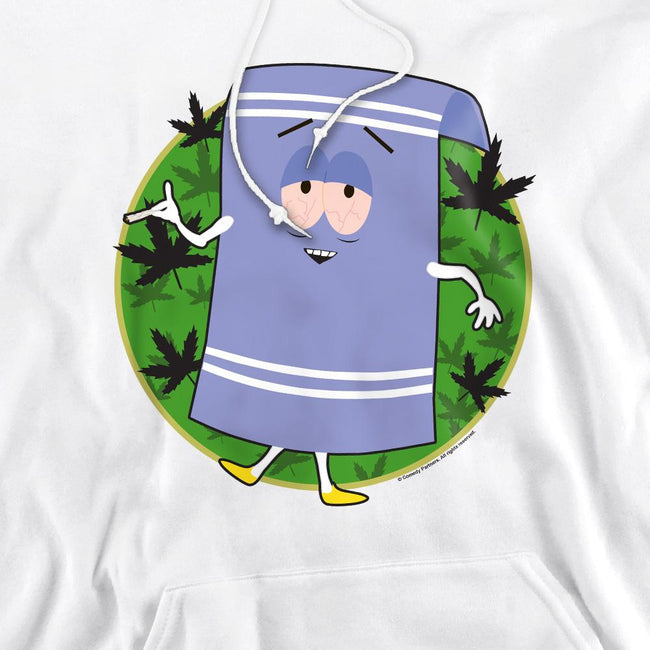 White - Side - South Park Mens Towelie Hoodie
