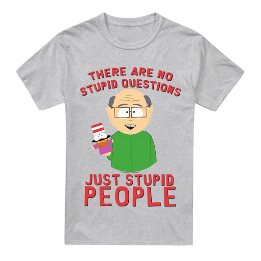 Sport Heather - Front - South Park Mens No Stupid Questions T-Shirt