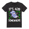Black - Front - South Park Mens It´s 420 Somewhere Towelie T-Shirt