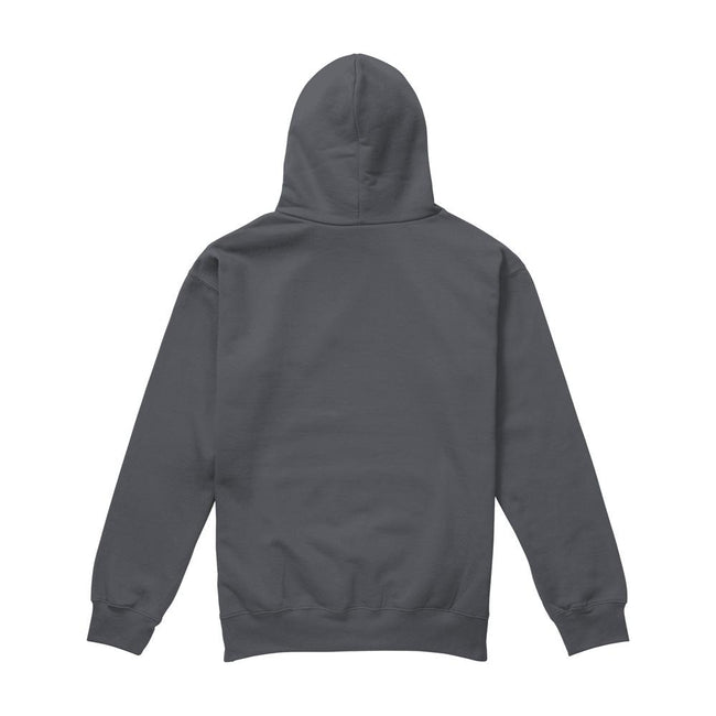 Charcoal - Back - AC-DC Mens Worn Logo Hoodie
