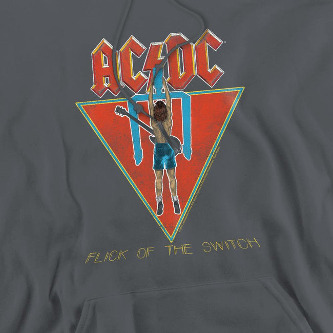 Charcoal - Pack Shot - AC-DC Mens Flick of the Switch Hoodie