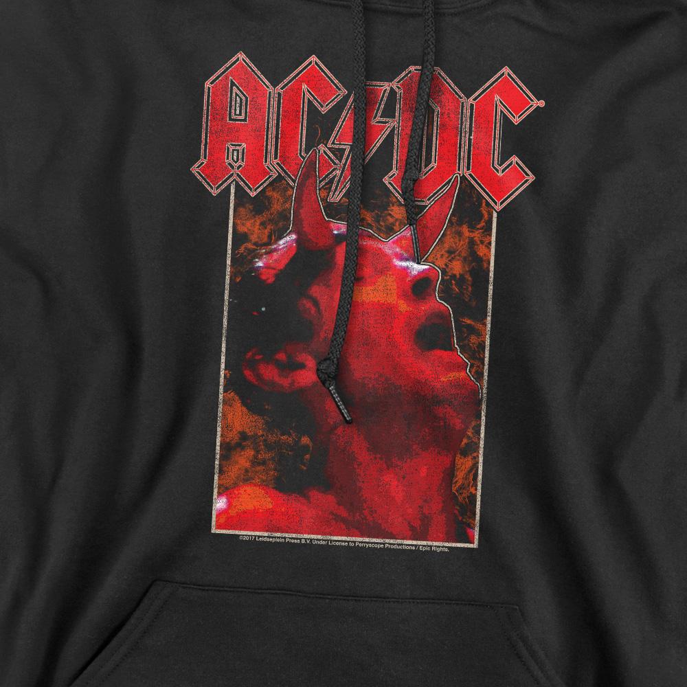 Black - Pack Shot - AC-DC Mens Horns Hoodie