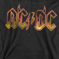 Black - Side - AC-DC Mens Fire Logo Hoodie
