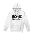 White - Front - AC-DC Mens Back In Black Hoodie
