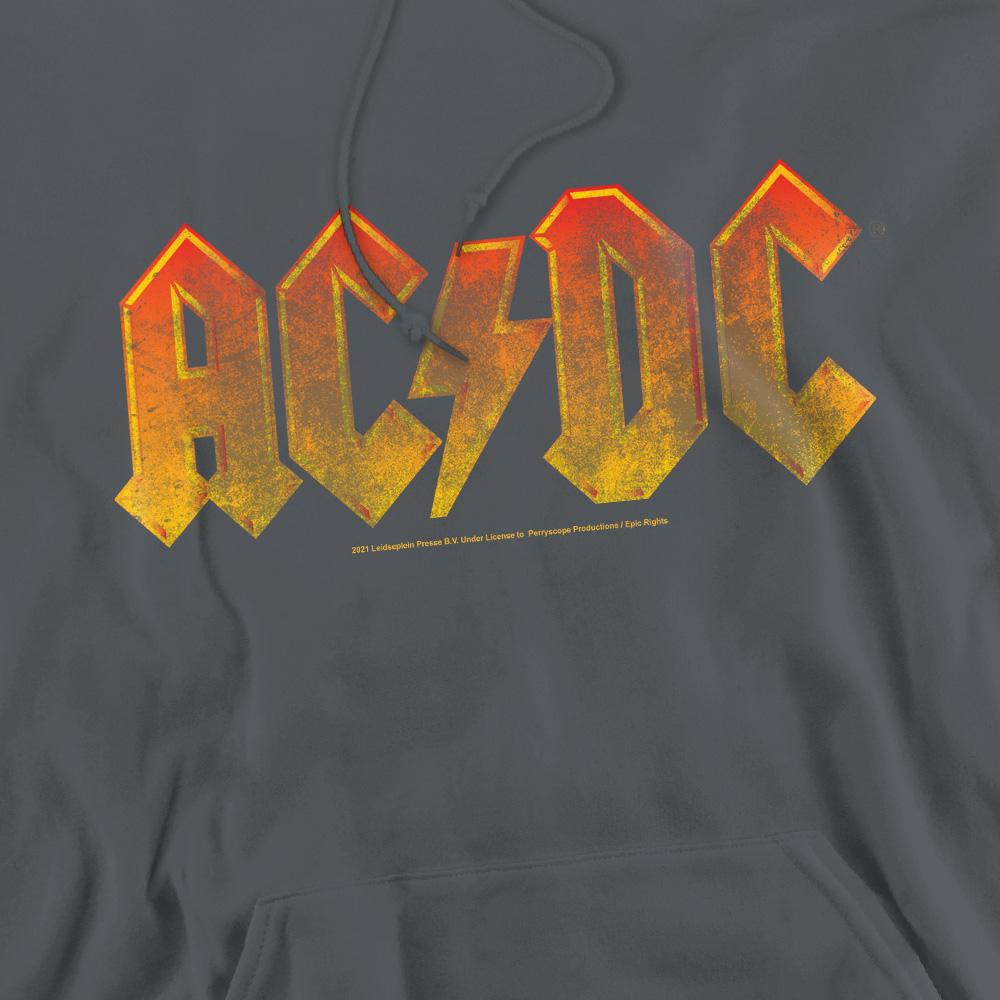 Charcoal - Pack Shot - AC-DC Mens Gradient Logo Hoodie