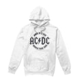 White - Front - AC-DC Mens Tour Emblem Hoodie