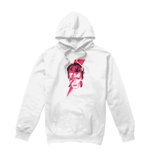White - Front - David Bowie Mens Aladdin Sane Hoodie