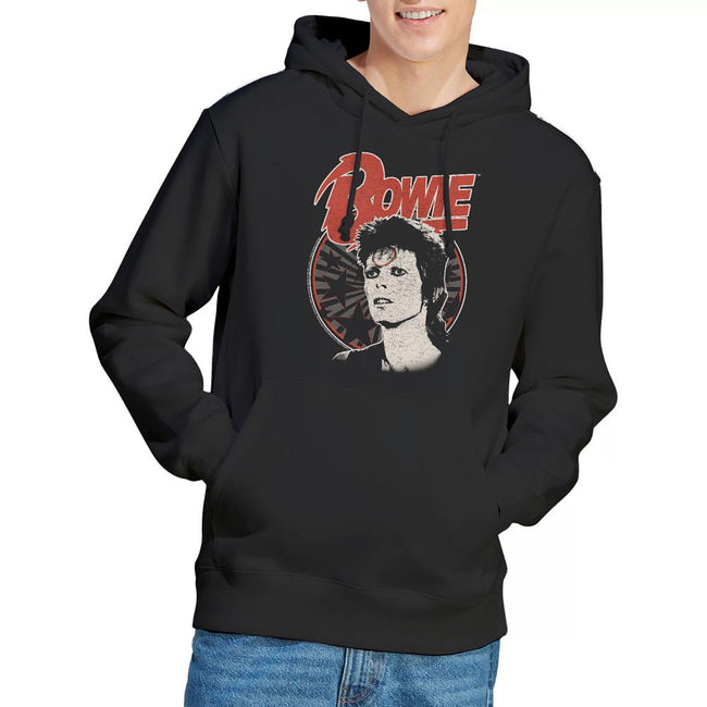 Black - Lifestyle - David Bowie Mens Space Oddity Hoodie