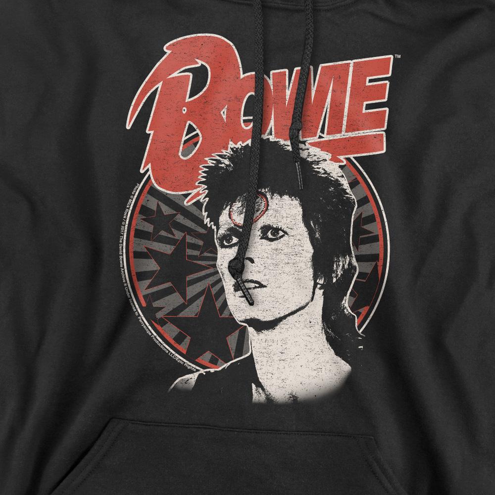 Black - Pack Shot - David Bowie Mens Space Oddity Hoodie
