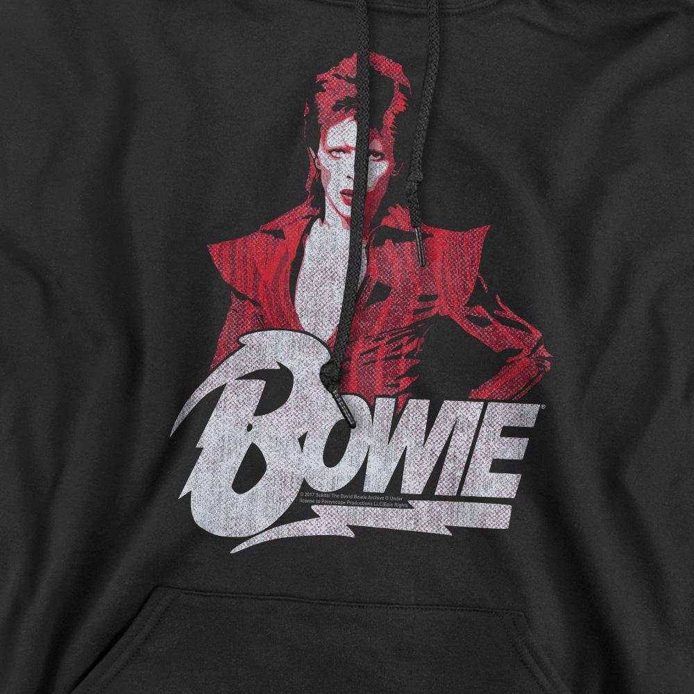 Black - Pack Shot - David Bowie Mens Diamond Hoodie