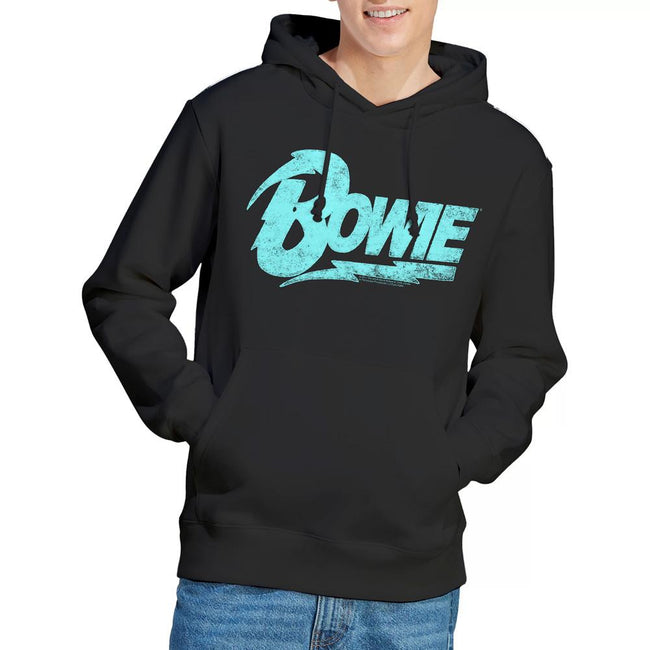 Black - Lifestyle - David Bowie Mens Logo Hoodie
