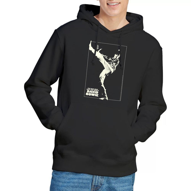 Black - Lifestyle - David Bowie Mens The Man Cover Hoodie