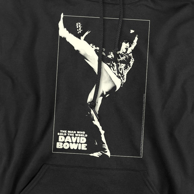 Black - Pack Shot - David Bowie Mens The Man Cover Hoodie