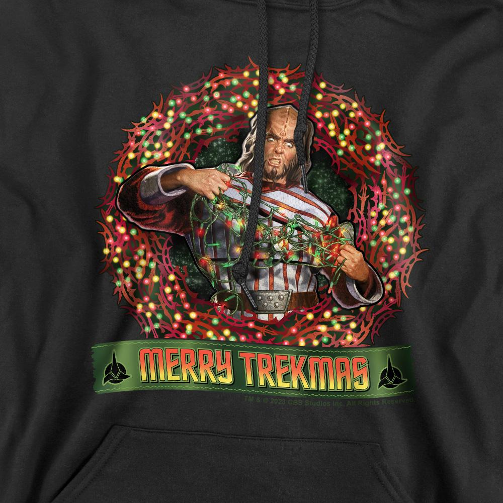 Black - Pack Shot - Star Trek Mens Merry Trekmas Christmas Hoodie