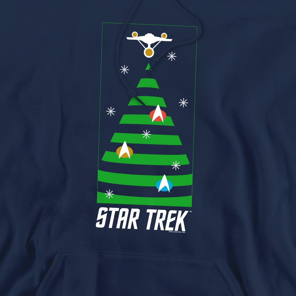 Navy - Pack Shot - Star Trek: The Original Series Mens Christmas Tree Hoodie