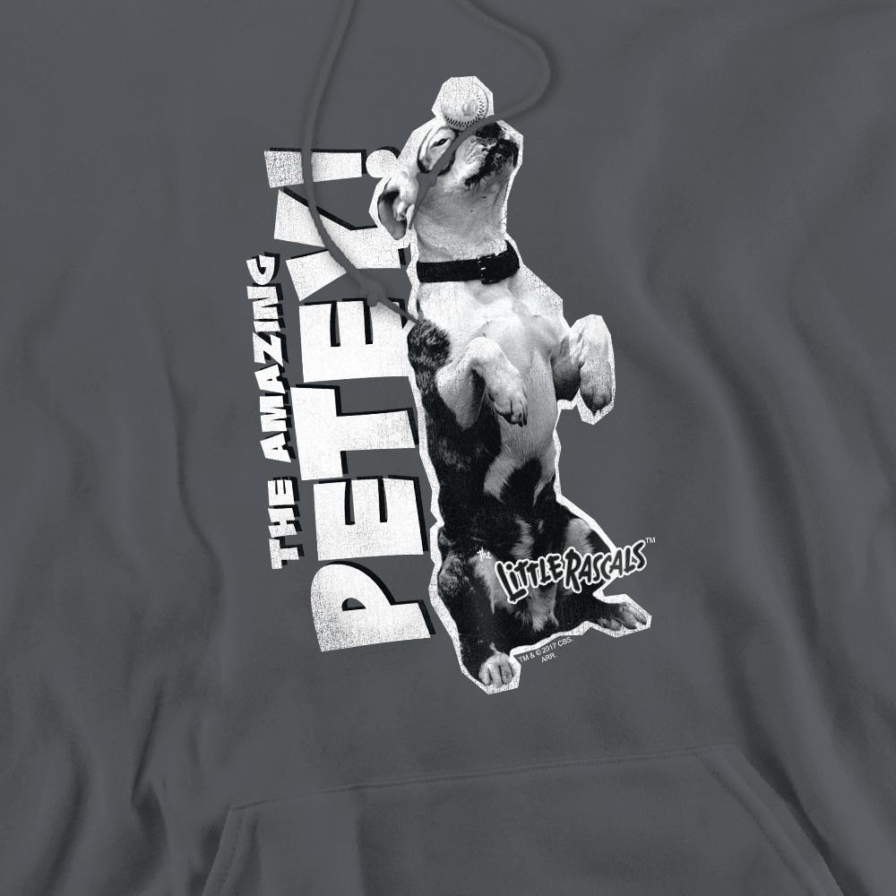 Charcoal - Pack Shot - The Little Rascals Mens Amazing Petey Hoodie