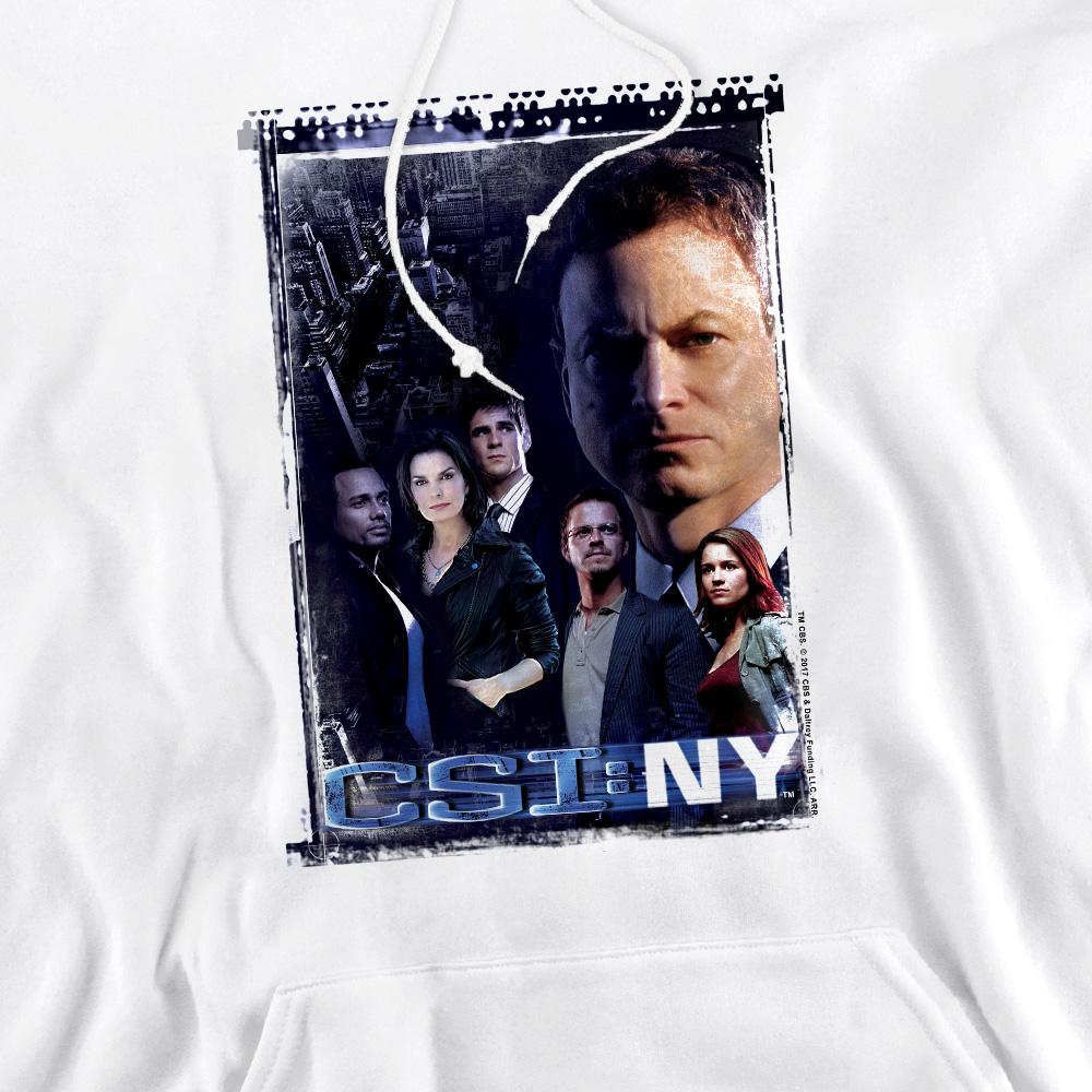 White - Pack Shot - CSI: NY Mens Watchful Eye Hoodie