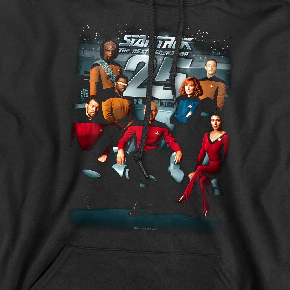 Black - Pack Shot - Star Trek Mens 25th Anniversary Hoodie