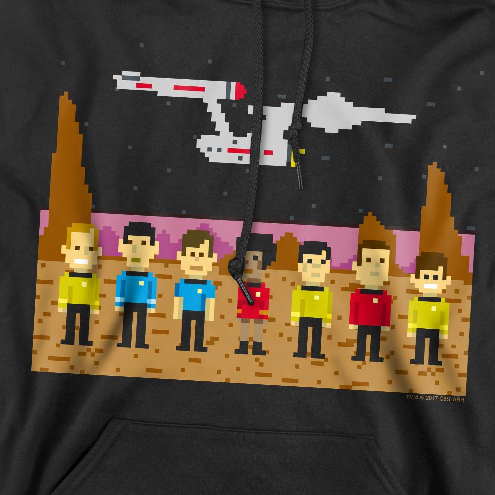 Black - Pack Shot - Star Trek Mens The Original Series Trexel Crew Hoodie