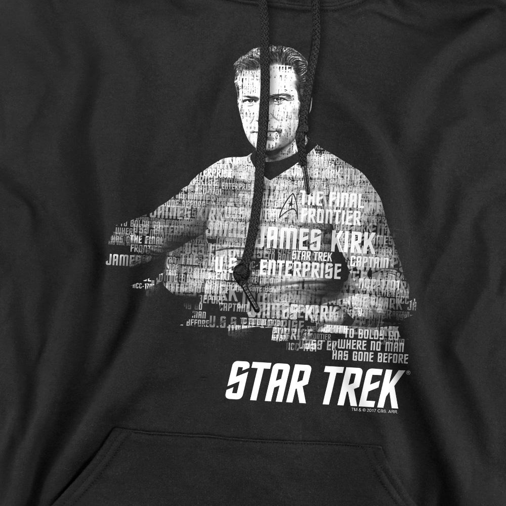 Black - Pack Shot - Star Trek Mens Words Captain Kirk Hoodie
