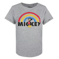 Sports Grey - Front - Disney Womens-Ladies Mickey Mouse Rainbow T-Shirt