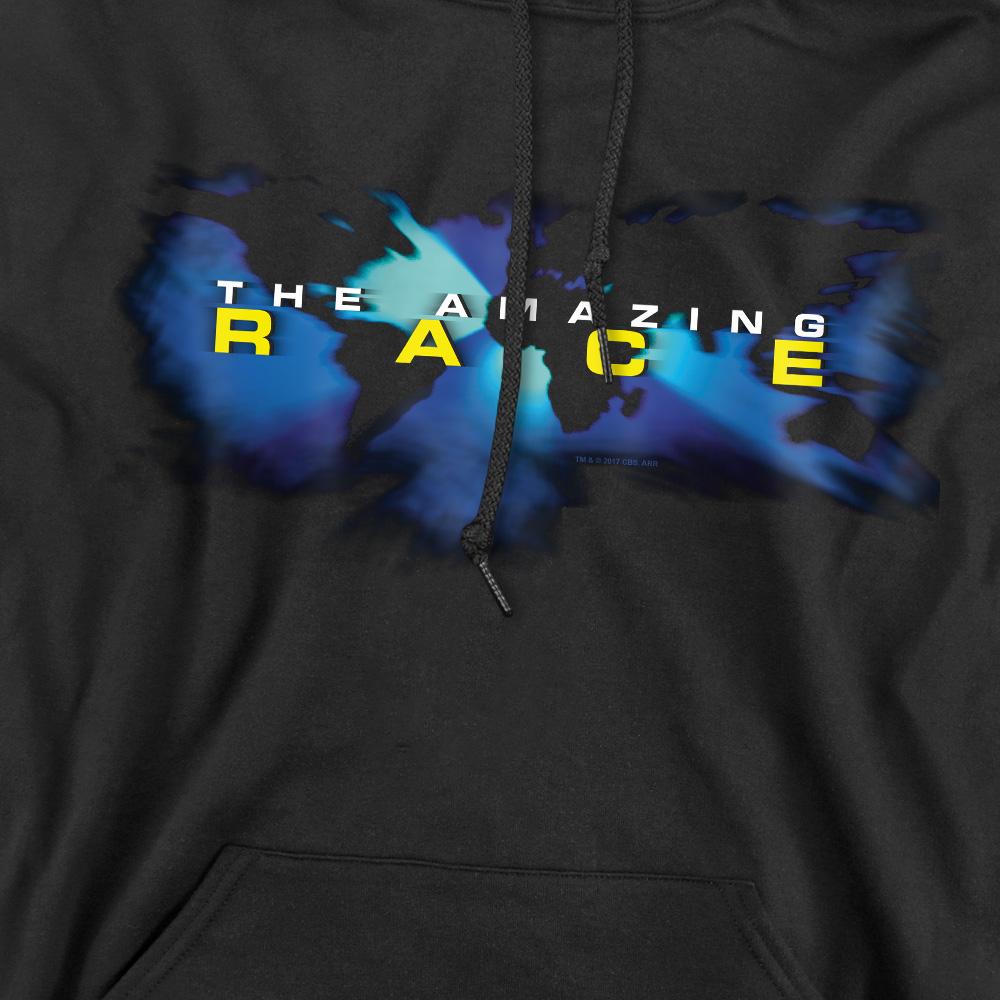 Black - Pack Shot - The Amazing Race Mens Faded Globe Hoodie